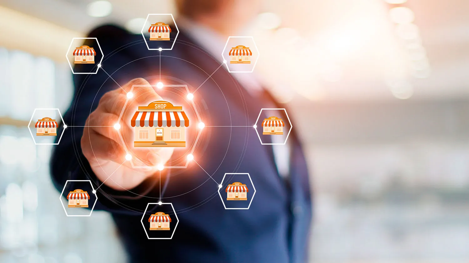 Franquicia o negocio propio en Estados Unidos: red de tiendas franquiciadas conectadas